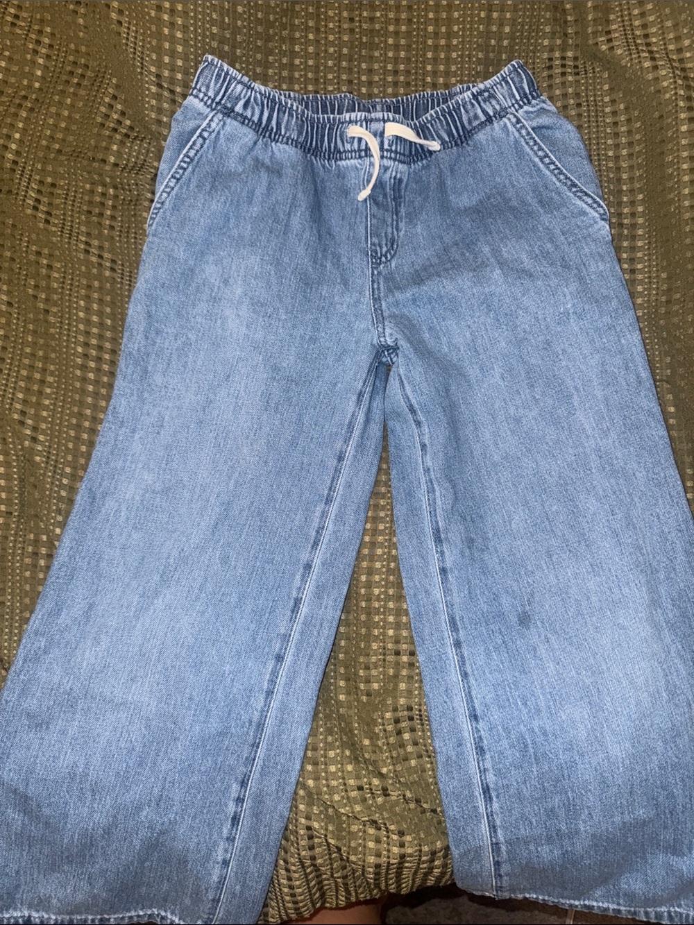 Cat & Jack Light Blue Pull-On Wide Leg Jeans